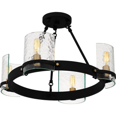 Gloucester 4 Light Semi-Flush Mount in Matte Black 2