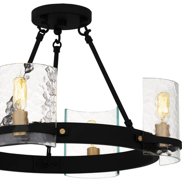 Gloucester 4 Light Semi-Flush Mount in Matte Black 3