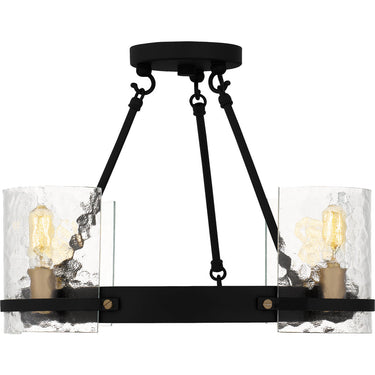 Gloucester 4 Light Semi-Flush Mount in Matte Black 1