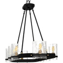 Gloucester 8 Light Island Light in Matte Black 2
