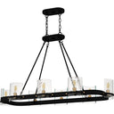 Gloucester 8 Light Island Light in Matte Black 4
