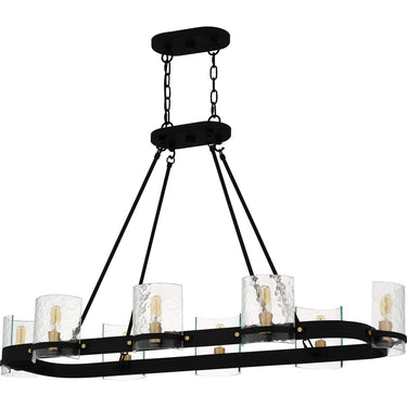 Gloucester 8 Light Island Light in Matte Black 4