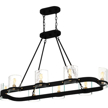 Gloucester 8 Light Island Light in Matte Black 5