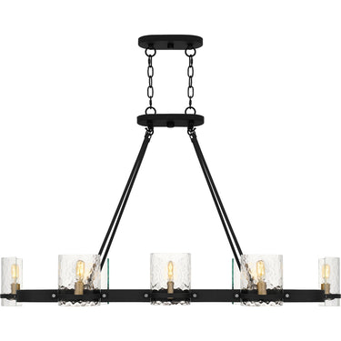 Gloucester 8 Light Island Light in Matte Black 6