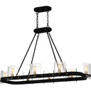 Gloucester 8 Light Island Light in Matte Black 1