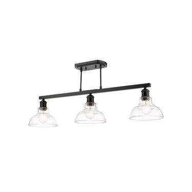 Golden Lighting 0305-3SF-CLR Carver 3 Light Semi-Flush in Clear Glass - Crescent Harbor
