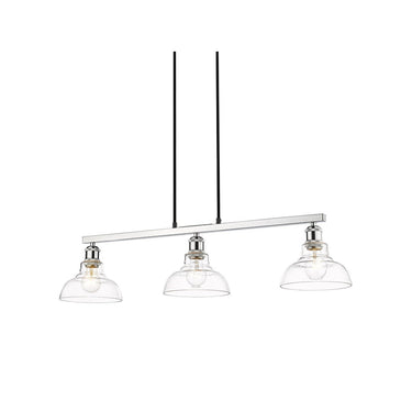 Golden Lighting 0305-LP-CLR Carver Linear Pendant in Clear Glass - Crescent Harbor