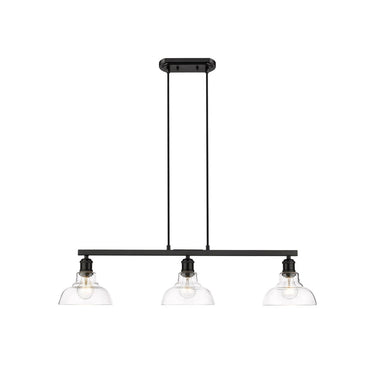 Golden Lighting 0305-LP-CLR Carver Linear Pendant in Clear Glass - Crescent Harbor