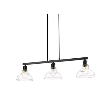 Golden Lighting 0305-LP-CLR Carver Linear Pendant in Clear Glass - Crescent Harbor