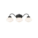 Golden Lighting 0508-BA3 BLK-VMG 3-Light Vanity Light - Crescent Harbor