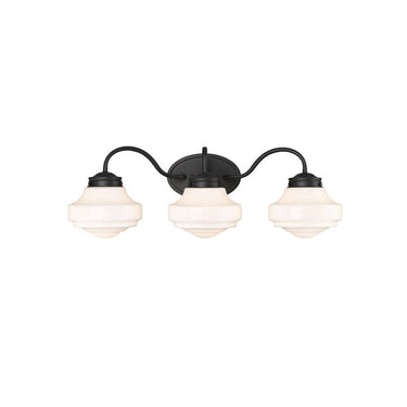 Golden Lighting 0508-BA3 BLK-VMG 3-Light Vanity Light - Crescent Harbor