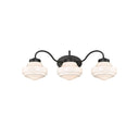 Golden Lighting 0508-BA3 BLK-VMG 3-Light Vanity Light - Crescent Harbor