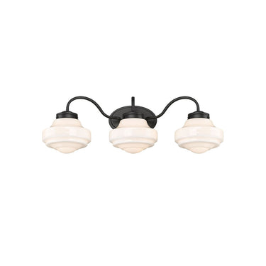 Golden Lighting 0508-BA3 BLK-VMG 3-Light Vanity Light - Crescent Harbor