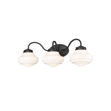 Golden Lighting 0508-BA3 BLK-VMG 3-Light Vanity Light - Crescent Harbor