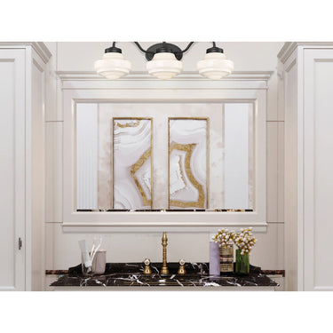 Golden Lighting 0508-BA3 BLK-VMG 3-Light Vanity Light - Crescent Harbor