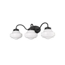 Golden Lighting 0508-BA3 BLK-VMG 3-Light Vanity Light - Crescent Harbor
