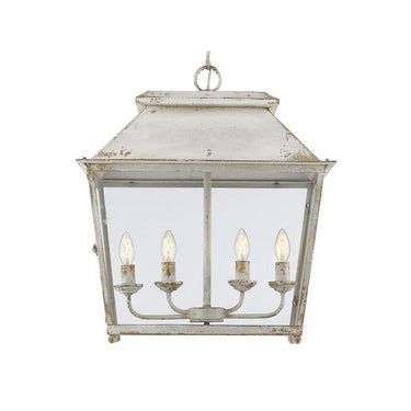 Golden Lighting 0804-4P Abingdon 4 Light Pendant Lantern in Clear Glass - Crescent Harbor
