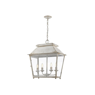 Golden Lighting 0804-4P Abingdon 4 Light Pendant Lantern in Clear Glass - Crescent Harbor