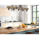 Golden Lighting 0818-LP ABI Garrett Linear Pendant in Antique Black Iron - Crescent Harbor