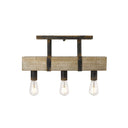 Golden Lighting 0818-SF ABI Garrett Semi-Flush in Antique Black Iron - Crescent Harbor