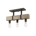Golden Lighting 0818-SF ABI Garrett Semi-Flush in Antique Black Iron - Crescent Harbor