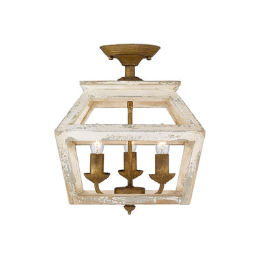 Golden Lighting 0839-SF BC Haiden Semi-Flush in Burnished Chestnut - Crescent Harbor