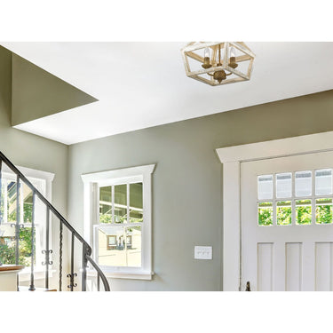 Golden Lighting 0839-SF BC Haiden Semi-Flush in Burnished Chestnut - Crescent Harbor