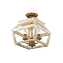 Golden Lighting 0839-SF BC Haiden Semi-Flush in Burnished Chestnut - Crescent Harbor