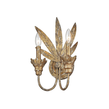 Golden Lighting 0846-2W 2-Light Wall Sconce - Crescent Harbor