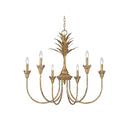 Golden Lighting 0846-6 AI Lillianne 6 Light Chandelier in Antique Ivory - Crescent Harbor