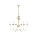 Golden Lighting 0846-6 AI Lillianne 6 Light Chandelier in Antique Ivory - Crescent Harbor