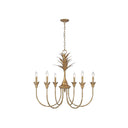 Golden Lighting 0846-6 AI Lillianne 6 Light Chandelier in Antique Ivory - Crescent Harbor