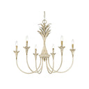Golden Lighting 0846-6 AI Lillianne 6 Light Chandelier in Antique Ivory - Crescent Harbor