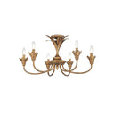 Golden Lighting 0846-6SF 6-Light Semi-Flush - Crescent Harbor