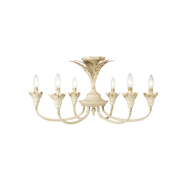 Golden Lighting 0846-6SF 6-Light Semi-Flush - Crescent Harbor