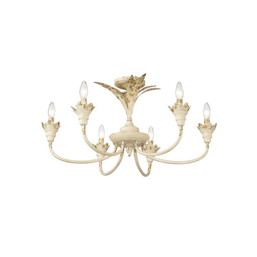 Golden Lighting 0846-6SF 6-Light Semi-Flush - Crescent Harbor