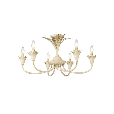 Golden Lighting 0846-6SF 6-Light Semi-Flush - Crescent Harbor