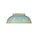 Golden Lighting 0865-FM 2 Light Flush Mount - Crescent Harbor