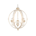 Golden Lighting 0892-6 AI Jules 6 Light Chandelier in Antique Ivory - Crescent Harbor