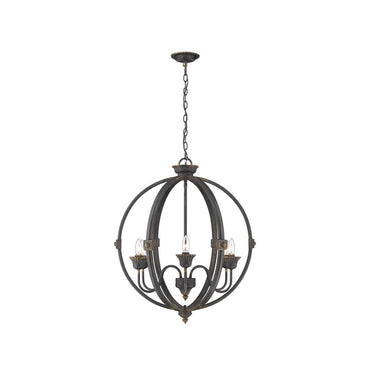 Golden Lighting 0892-6 AI Jules 6 Light Chandelier in Antique Ivory - Crescent Harbor