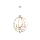 Golden Lighting 0892-6 AI Jules 6 Light Chandelier in Antique Ivory - Crescent Harbor
