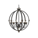 Golden Lighting 0892-6 AI Jules 6 Light Chandelier in Antique Ivory - Crescent Harbor