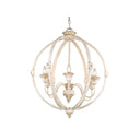 Golden Lighting 0892-6 AI Jules 6 Light Chandelier in Antique Ivory - Crescent Harbor