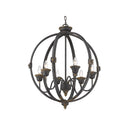 Golden Lighting 0892-6 AI Jules 6 Light Chandelier in Antique Ivory - Crescent Harbor