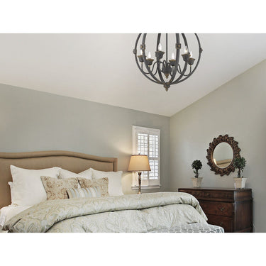 Golden Lighting 0892-6 AI Jules 6 Light Chandelier in Antique Ivory - Crescent Harbor
