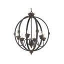 Golden Lighting 0892-6 AI Jules 6 Light Chandelier in Antique Ivory - Crescent Harbor