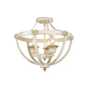 Golden Lighting 0892-SF AI 3 Light Semi-flush - Crescent Harbor