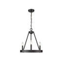 Golden Lighting 1017-3 BLK Alastair 3 Light Chandelier in Matte Black - Crescent Harbor