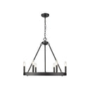 Golden Lighting 1017-6 BLK Alastair 6 Light Chandelier in Matte Black - Crescent Harbor