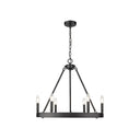 Golden Lighting 1017-6 BLK Alastair 6 Light Chandelier in Matte Black - Crescent Harbor